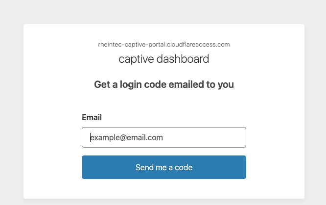 Captive Portal Login